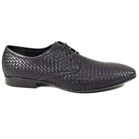 ALBERTO CICCIOLI 🇮🇹 MEN'S BLACK SOFT LEATHER COMFORT FASHION SHOES - Picture 4 of 7